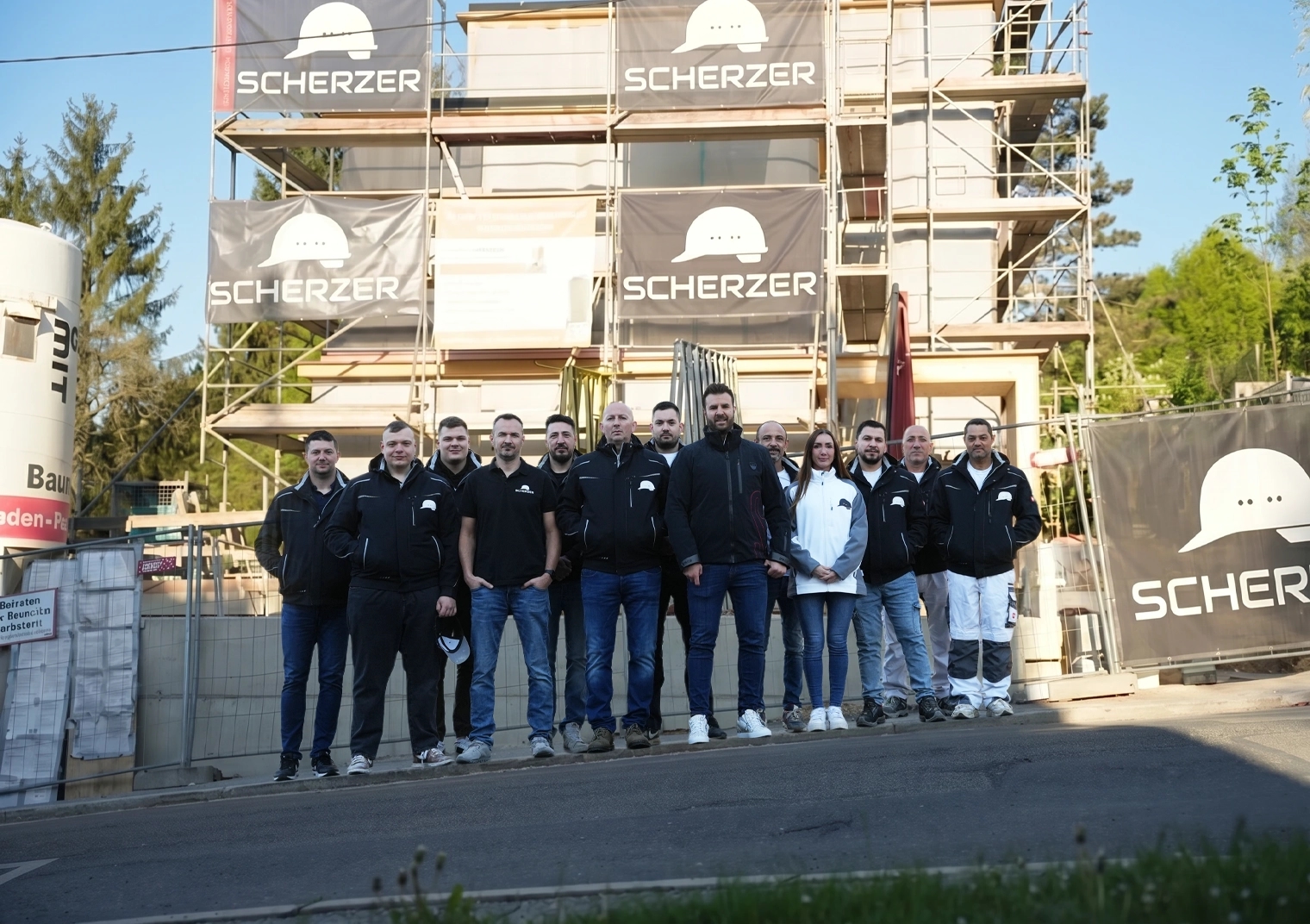 Scherzer Team auf der Baustelle