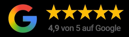 4,9 von 5 auf Google